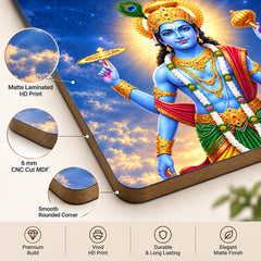 pooja room wall decor Vishnu MDF