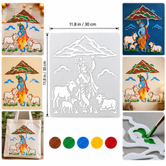 govardhan puja stencil for rangoli decoration