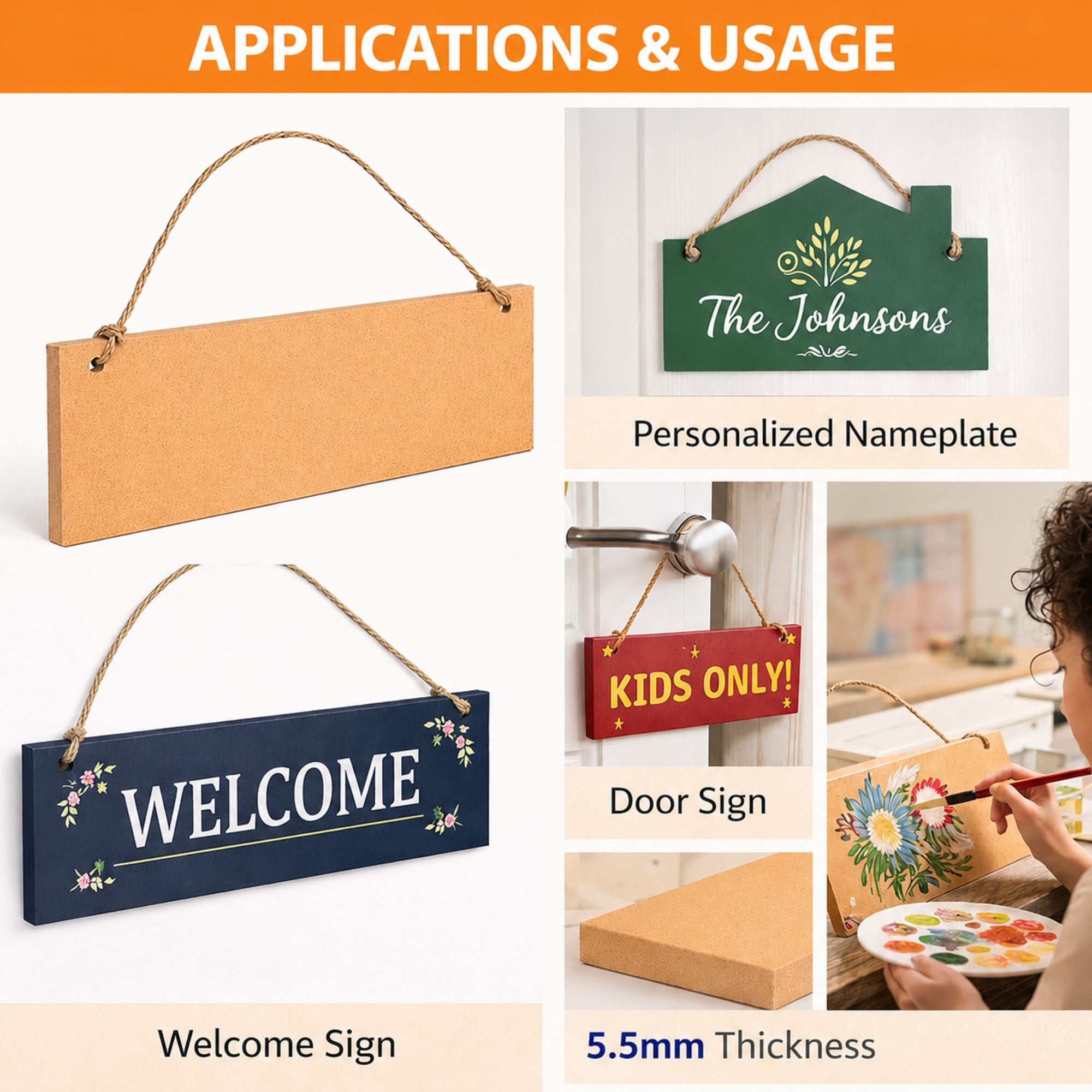 mdf sign board
