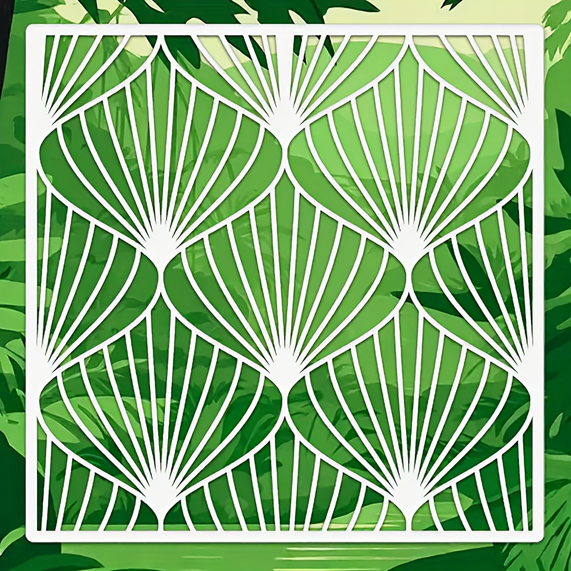 reusable tropical leaf stencil template for wall decoration