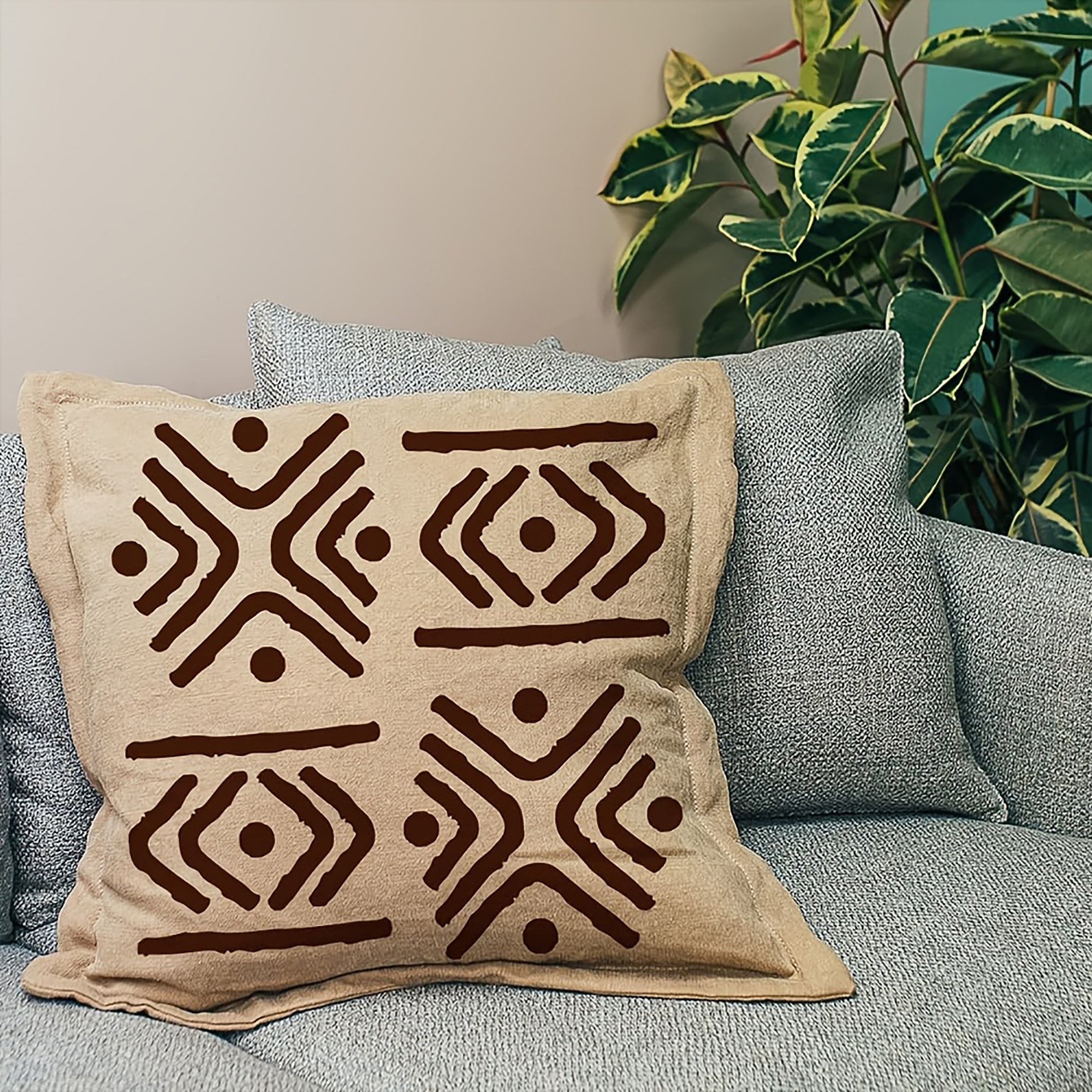 tribal art stencil for canvas painting