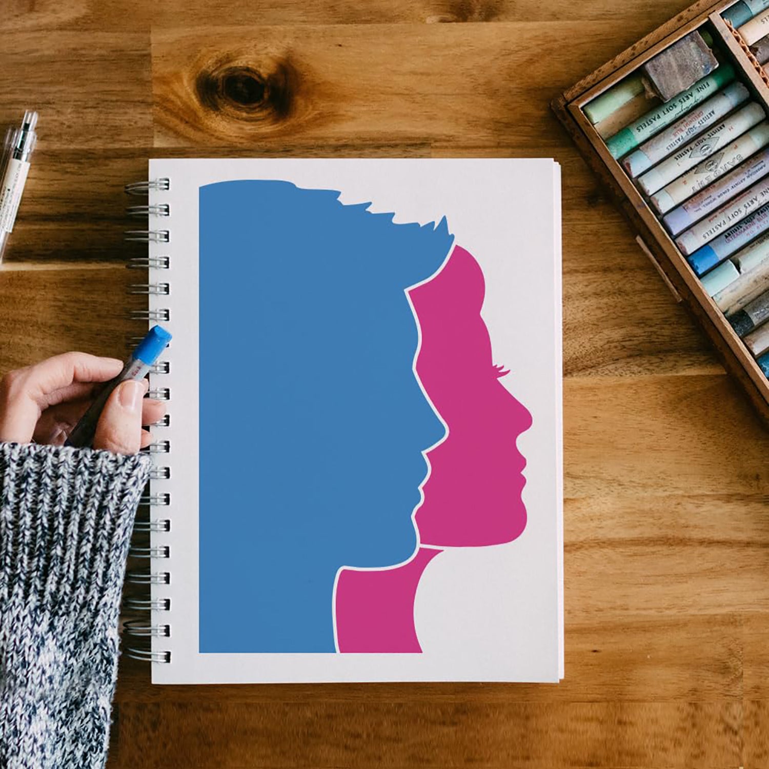 diy portrait stencil for crafts