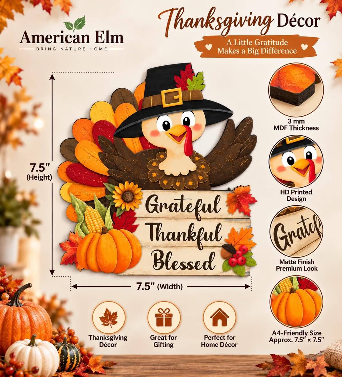 thanksgiving home wall decoration