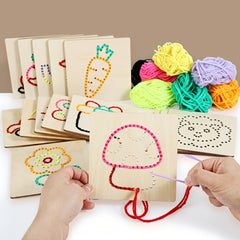 wooden lacing board educational activity