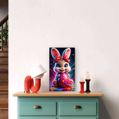 easter bunny wall art 8x12 inch