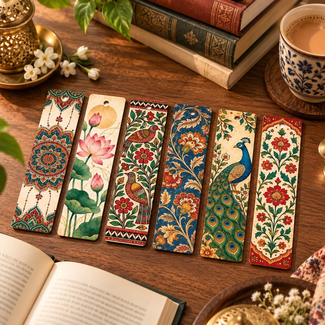 aesthetic wooden bookmarks for readers
