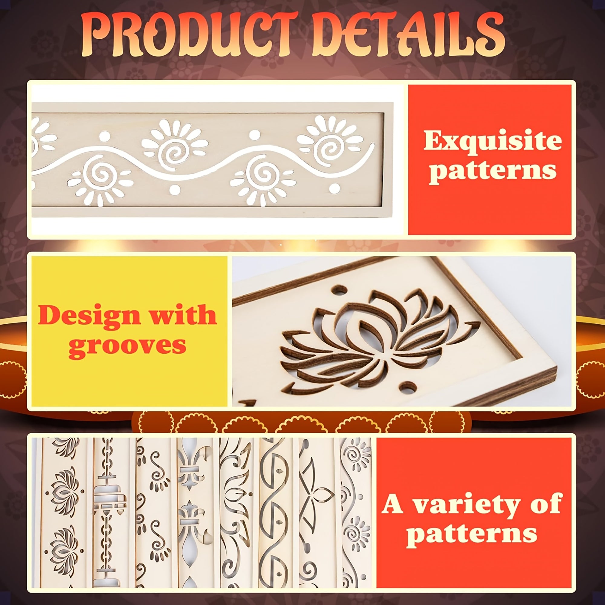 mandala wood stencils for acrylic painting