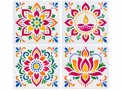 mandala rangoli stencil for festive decoration