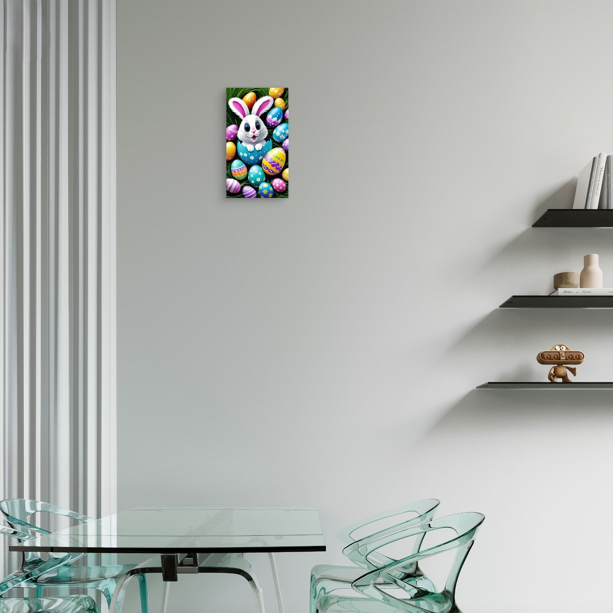 easter bunny metal wall art 8x12 inch