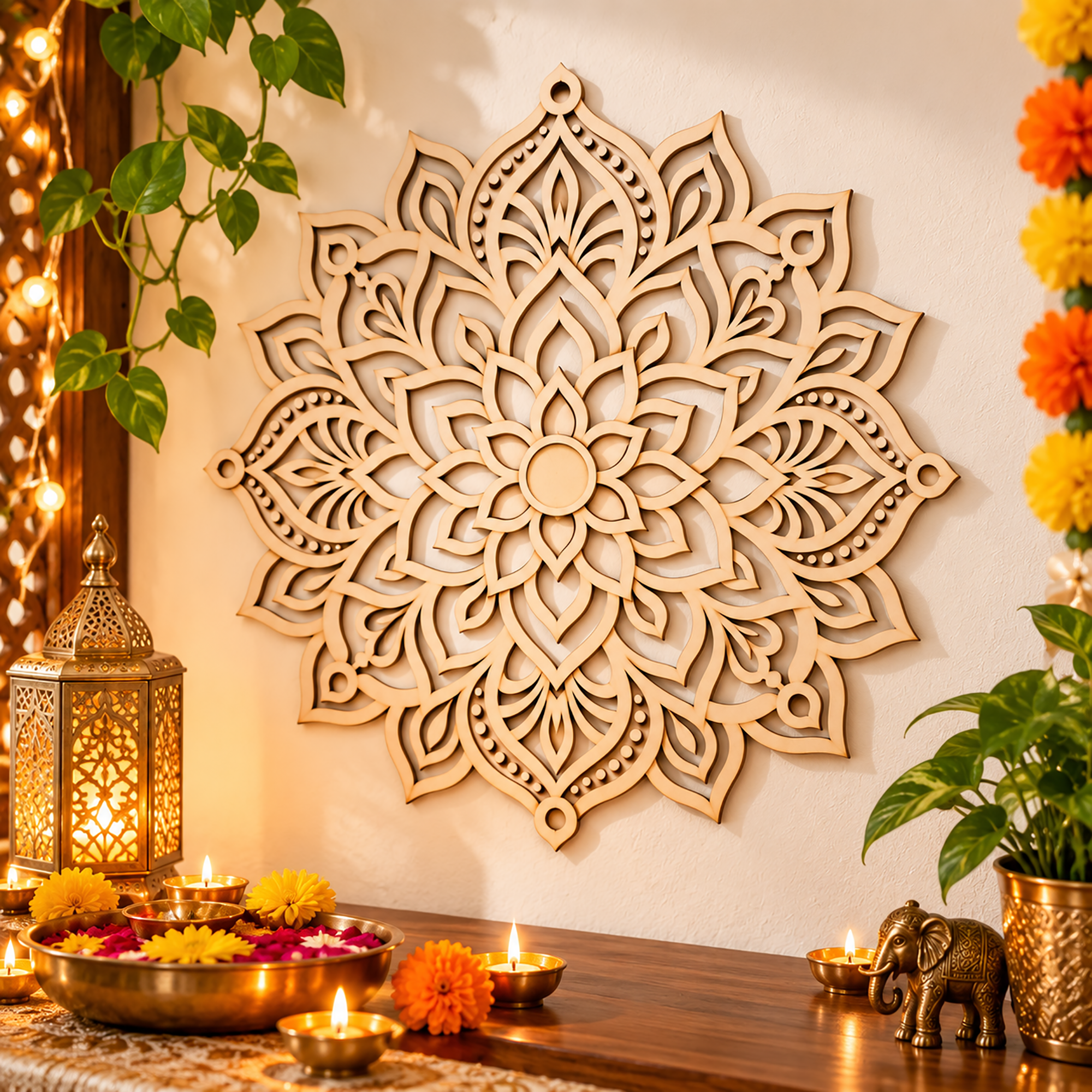 wooden rangoli craft blank
