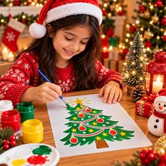 reusable christmas stencil for art