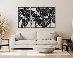 tropical plant wall art panels for home