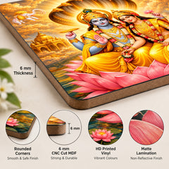 Lakshmi Narayan MDF wall painting