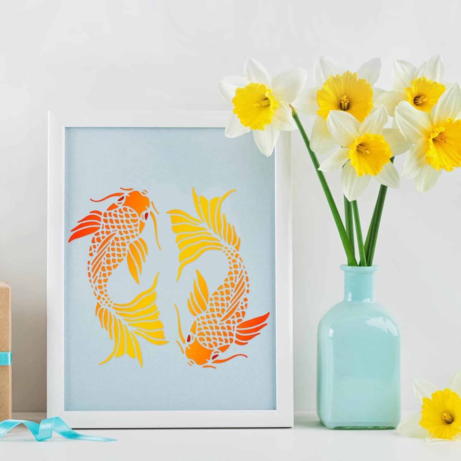 carp stencil for diy