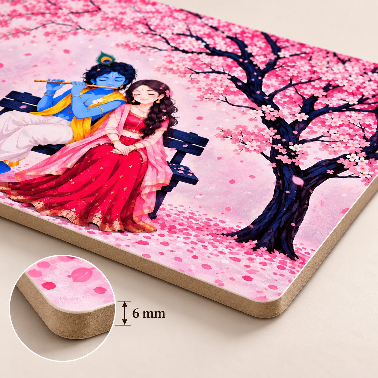 Hindu god couple wall painting for living room