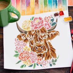 spray paint cow stencil diy
