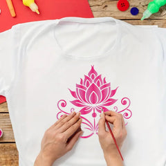 diwali lotus rangoli stencil for home entrance decoration