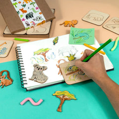 animal drawing stencil kit