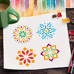 mandala painting stencil for wall decoration
