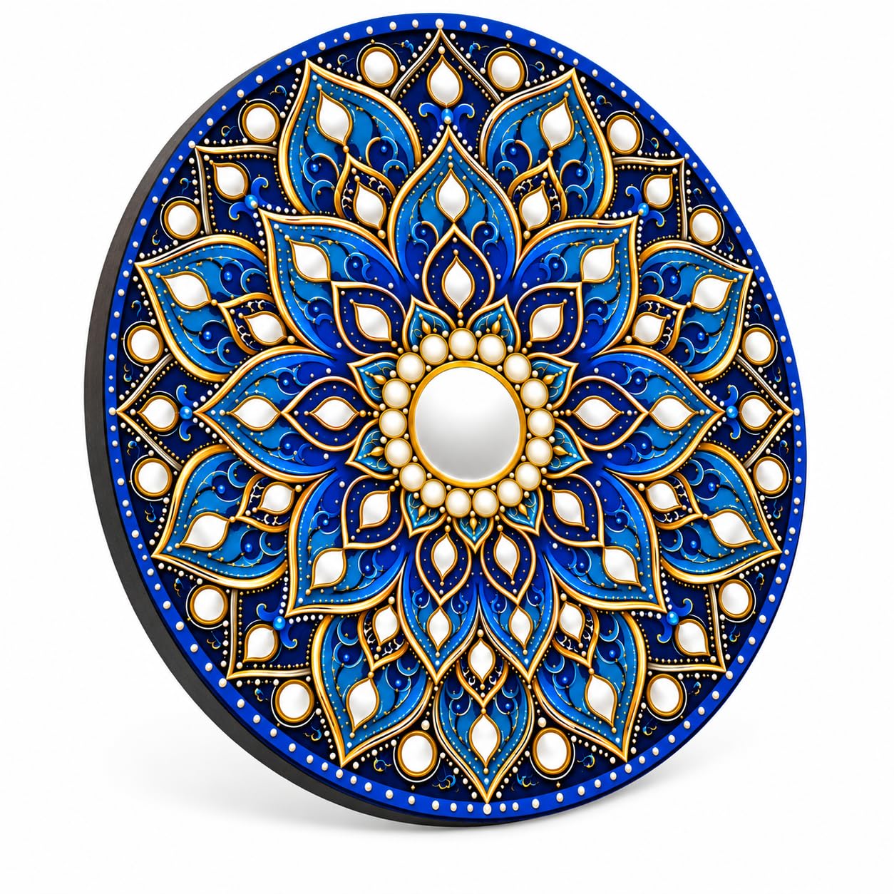 Blue Printed MDF Wall Art for Entrance Decoration