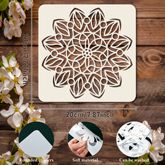 pet plastic mandala stencil for diy craft projects