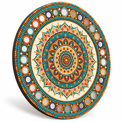 traditional mirror mandala wall plate
