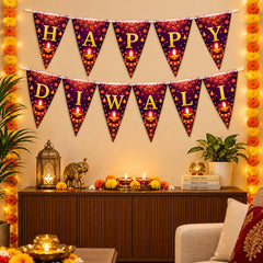 hanging banner for Diwali pooja room