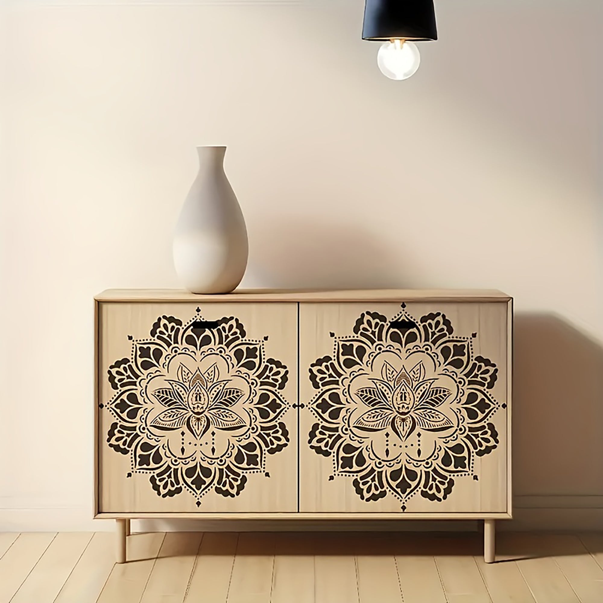 reusable floral painting stencil for wood craft