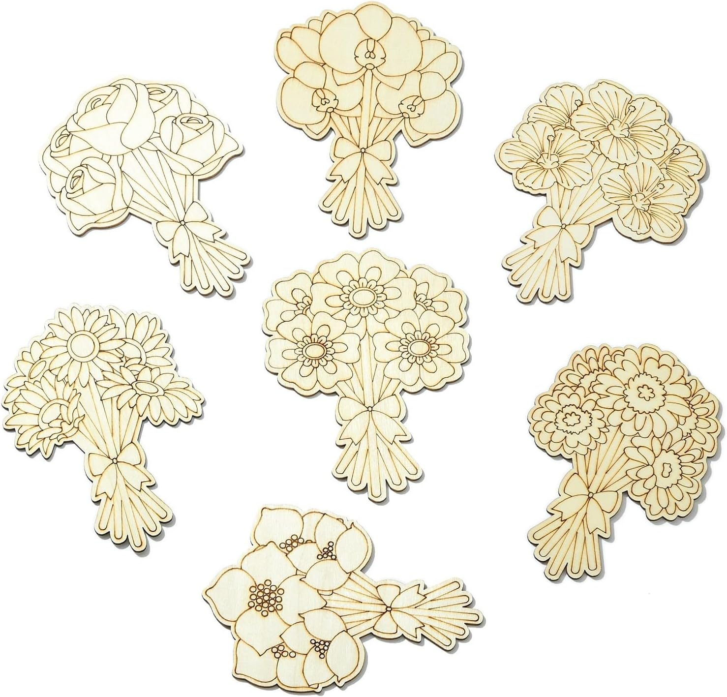floral wood shapes for painting