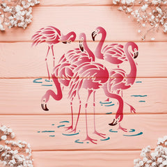 flamingo stencil template