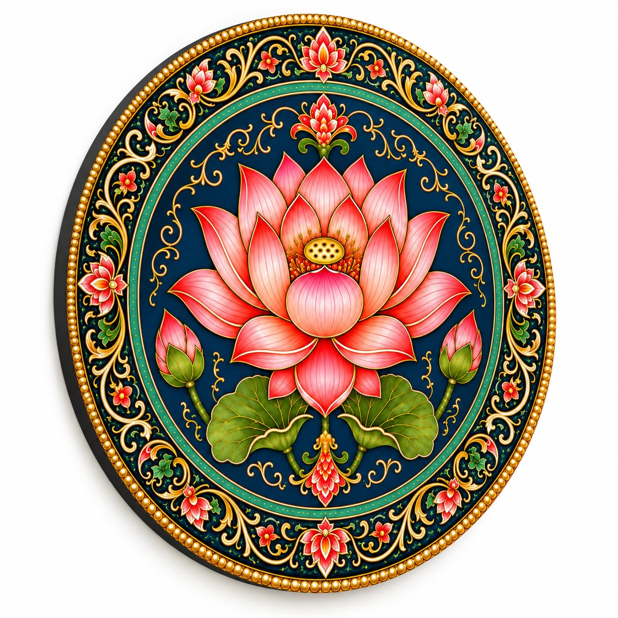 HD Printed Lotus Mandala Wall Art for Indian Homes