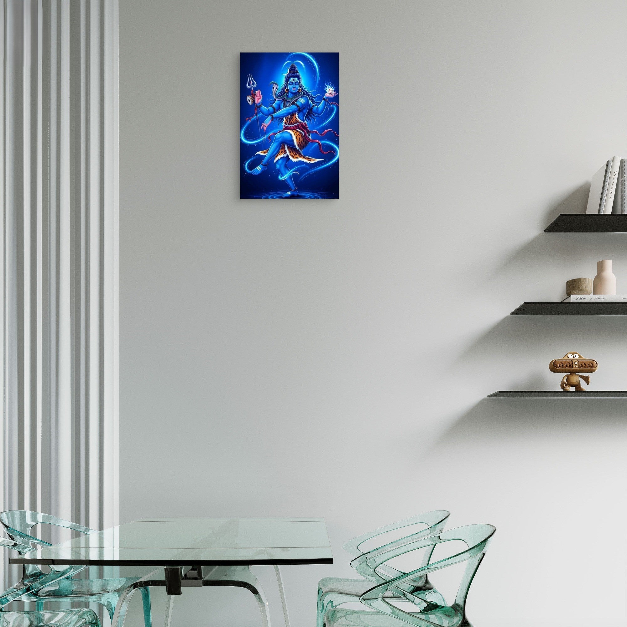 Hindu god Shiva dancing pose wall art for temple and living room