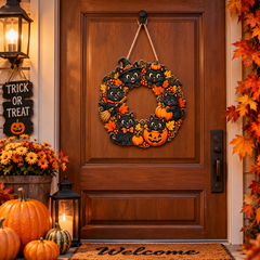 wooden Halloween wreath pack of 1