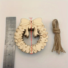 8cm wood wreath decorations