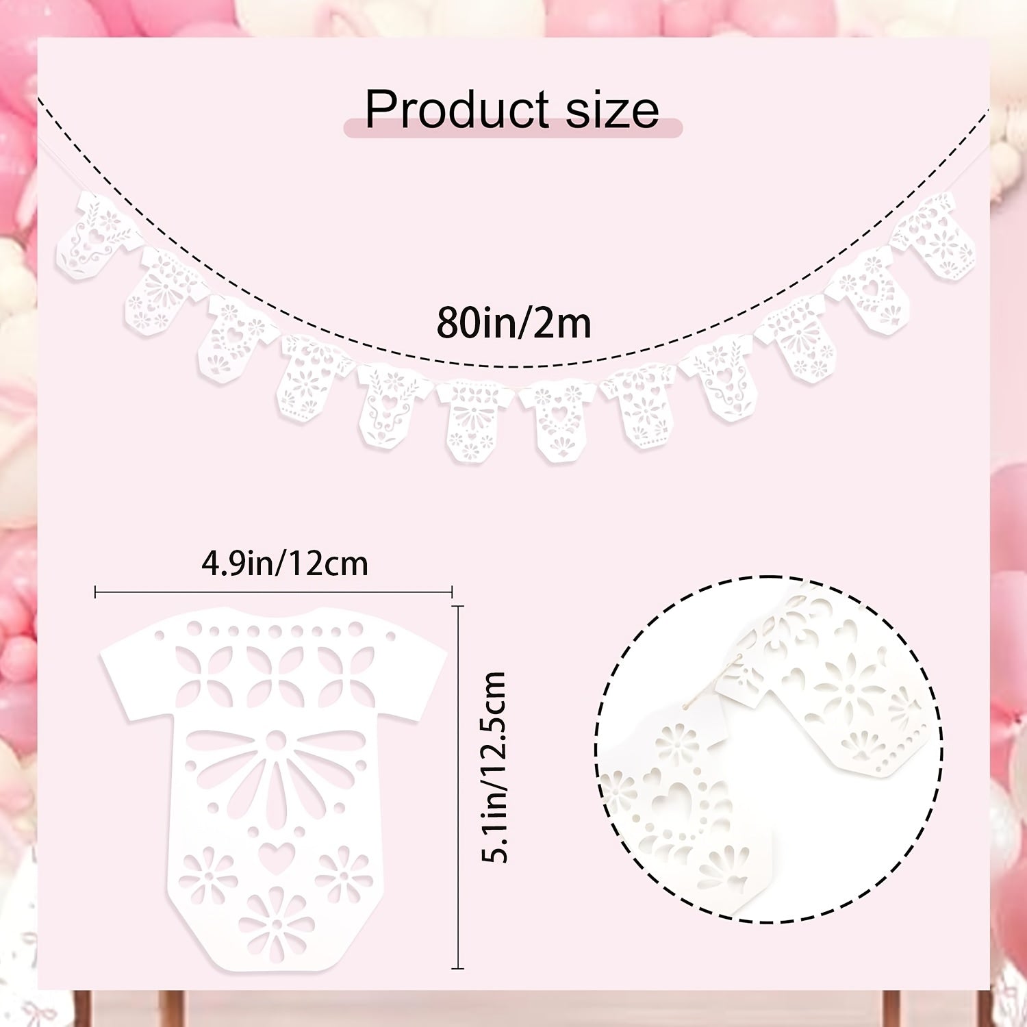 baby shower onesie banner hanging decor
