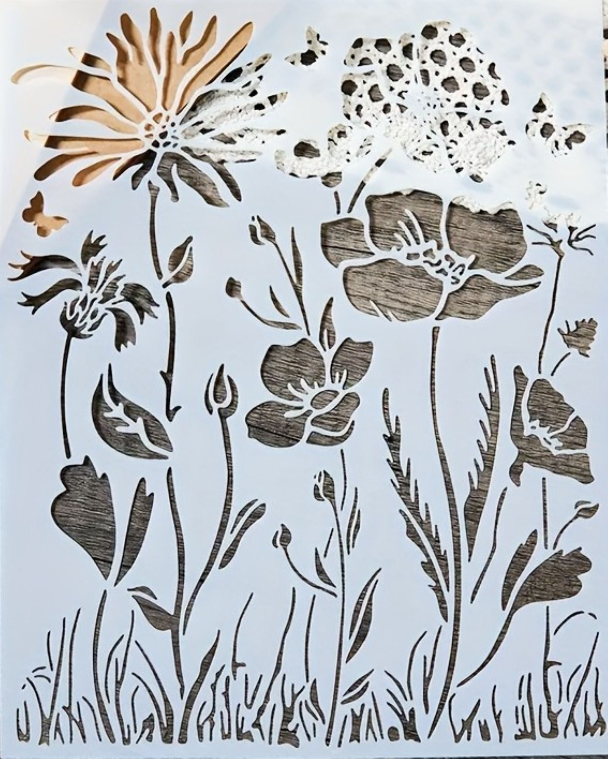 Reusable flower stencil