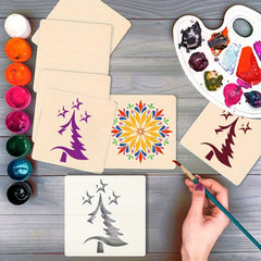 Christmas stencil template for signs, cards & door hangings