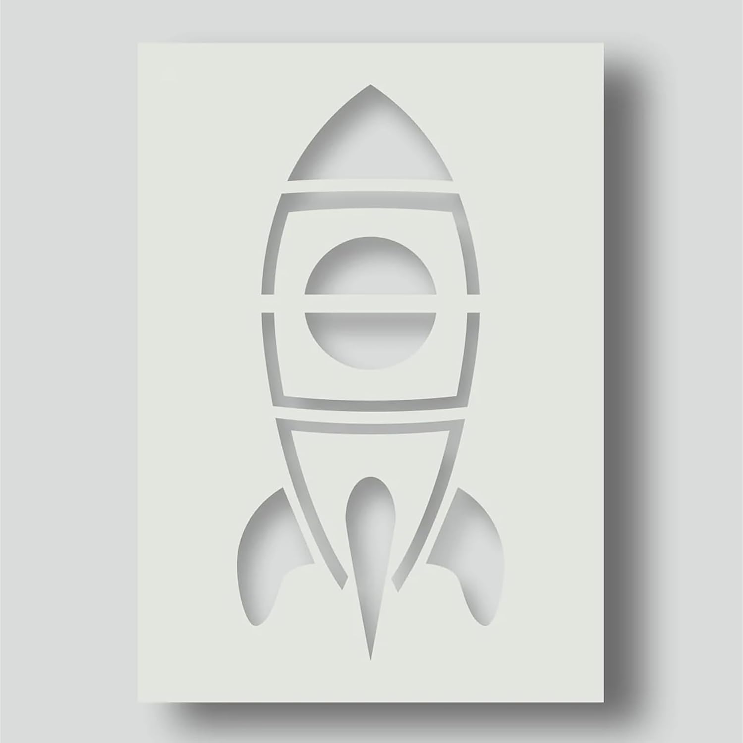 rocket wall art stencil