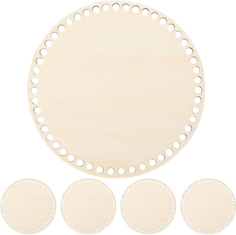 Set of round, beige paper doilies with cut-out patterns on a white background