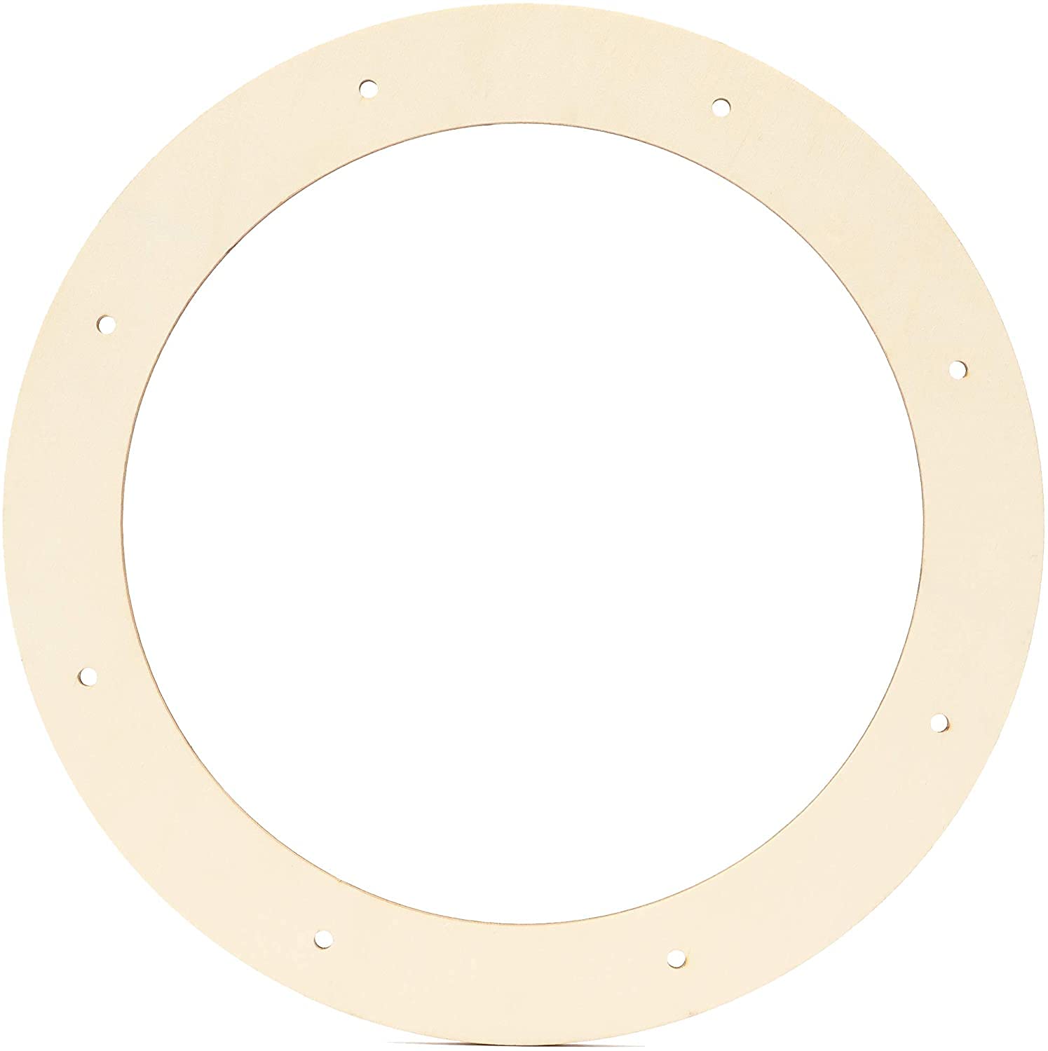 Round beige gasket with multiple holes on a white background