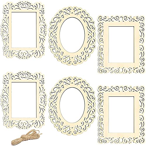 Set of decorative photo frames with intricate designs on a white background