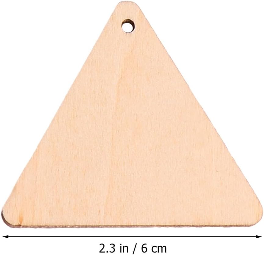 small triangle wood pieces for painting and creative art