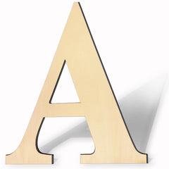 Wooden letter 'A' on a white background