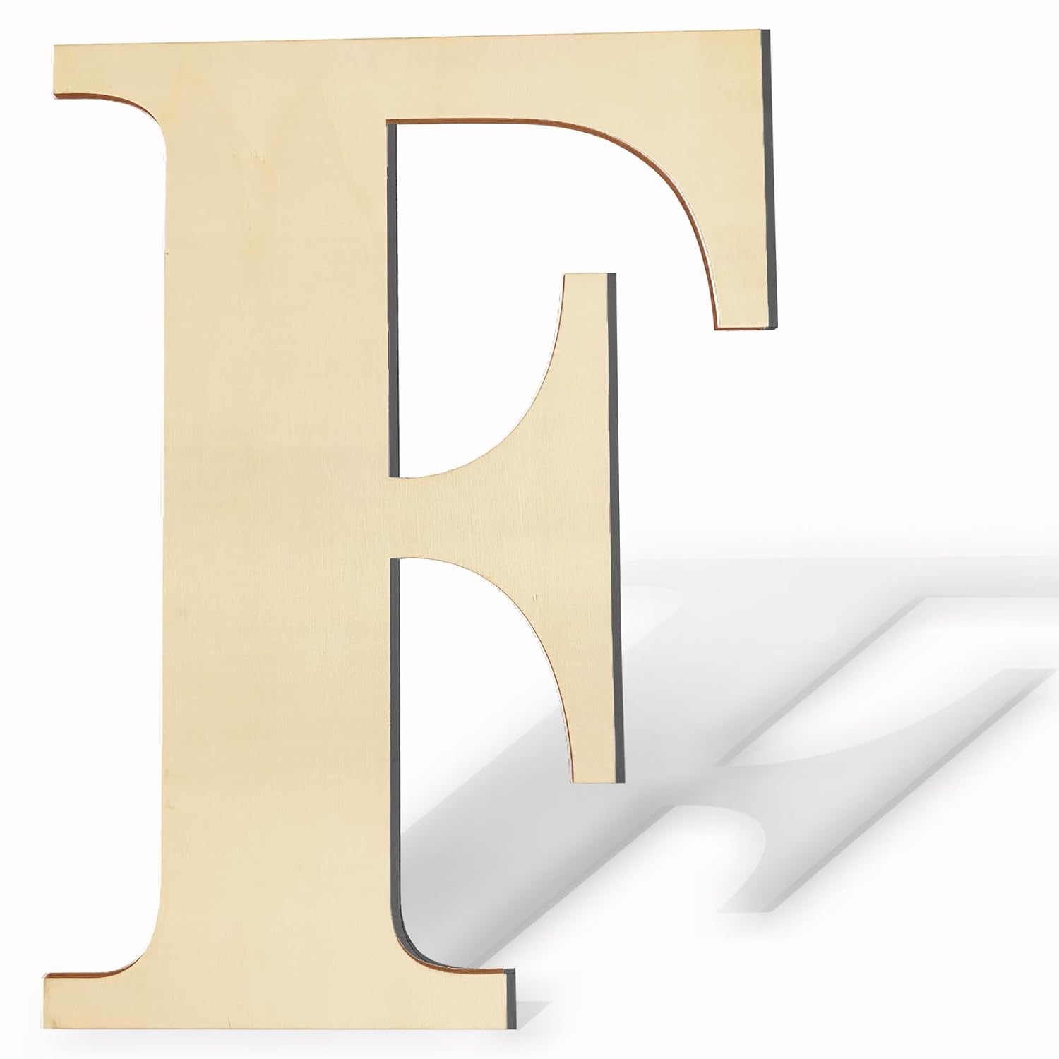 Gold letter 'F' on a white background
