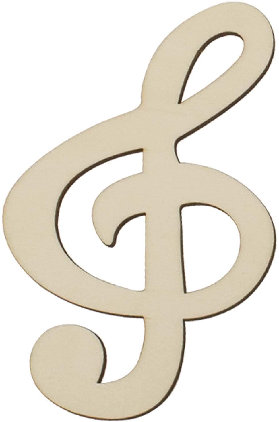Beige treble clef symbol on a white background