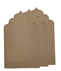 Three brown paper bags with decorative top edges on a white background
