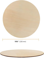 American Elm 12 Pack Round Wood Circles MDF Craft Discs for DIY Projects Painting & Home Decor