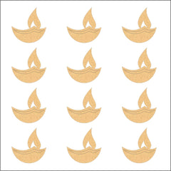 Pattern of gold boat shapes on a white background
