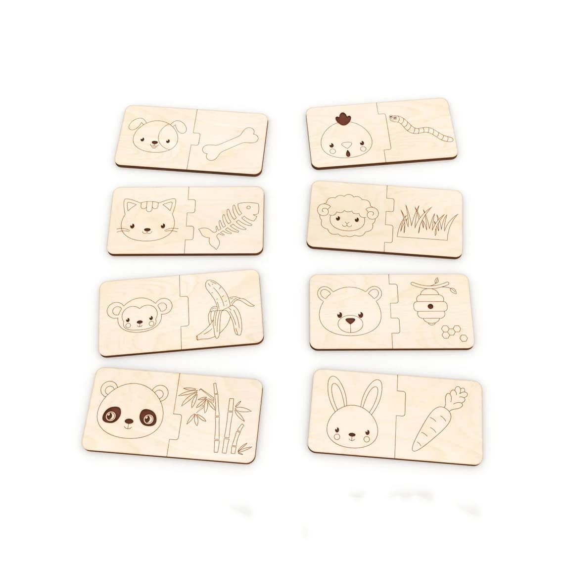 Cliths Montessori Wooden Puzzles Pack of 8 Educational Toys for Toddlers Early Learning Games Brain Teaser