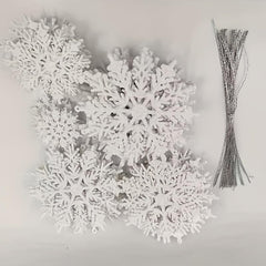 plastic snowflake hanging